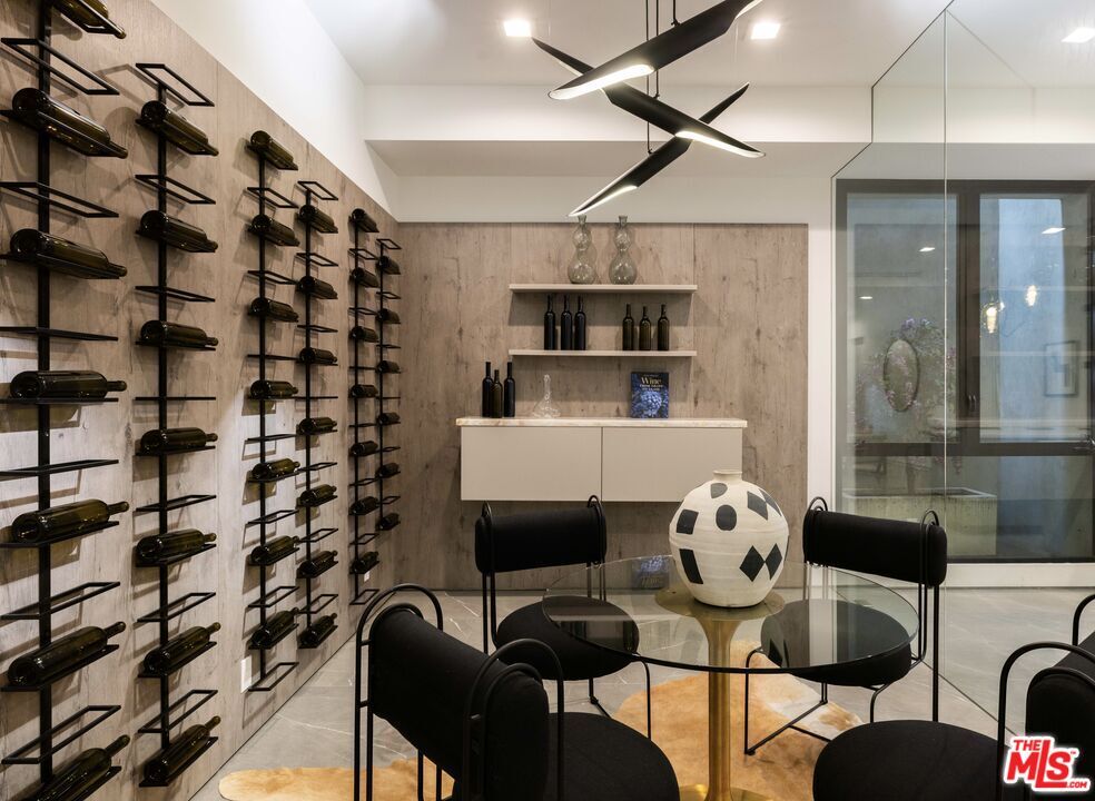 Interior, Recessed Lighting, Wine Storage, Wooden Walls