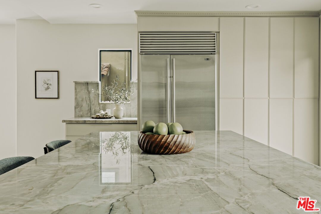 Interior, Kitchen, Marble, Recessed Lighting, Stainless Steel Appliances