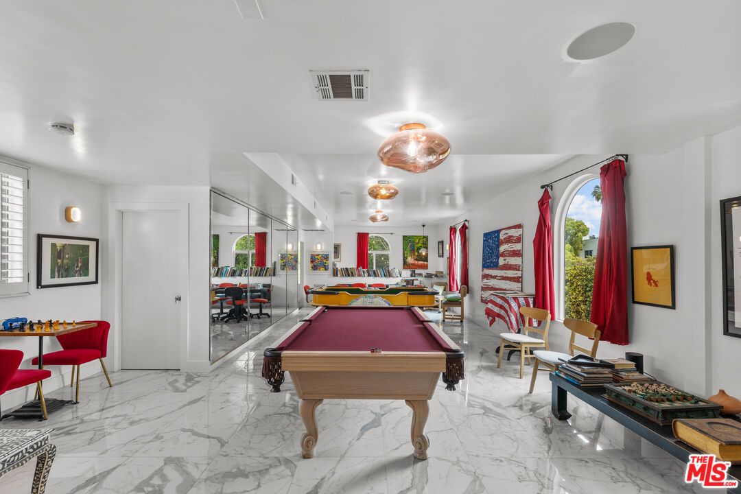 Billiard Table, Game Room, Interior, Marble