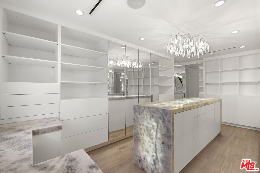 Chandelier, Interior, Recessed Lighting, Walk-in Closets, Wood Texture Flooring