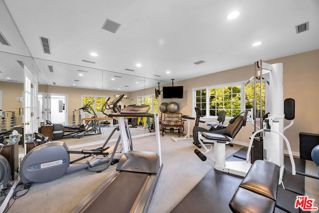 Fitness Equipment, Gym, Interior, Recessed Lighting