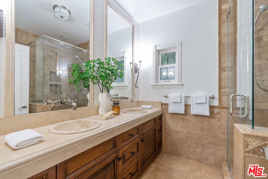 Bathroom, Dual Sink Vanities, Glass Shower, Interior
