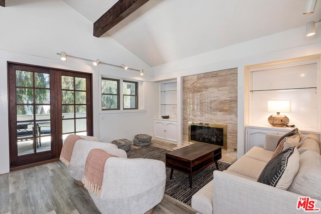 Fireplace, Interior, Living room, Wooden Beams, Wood Texture Flooring