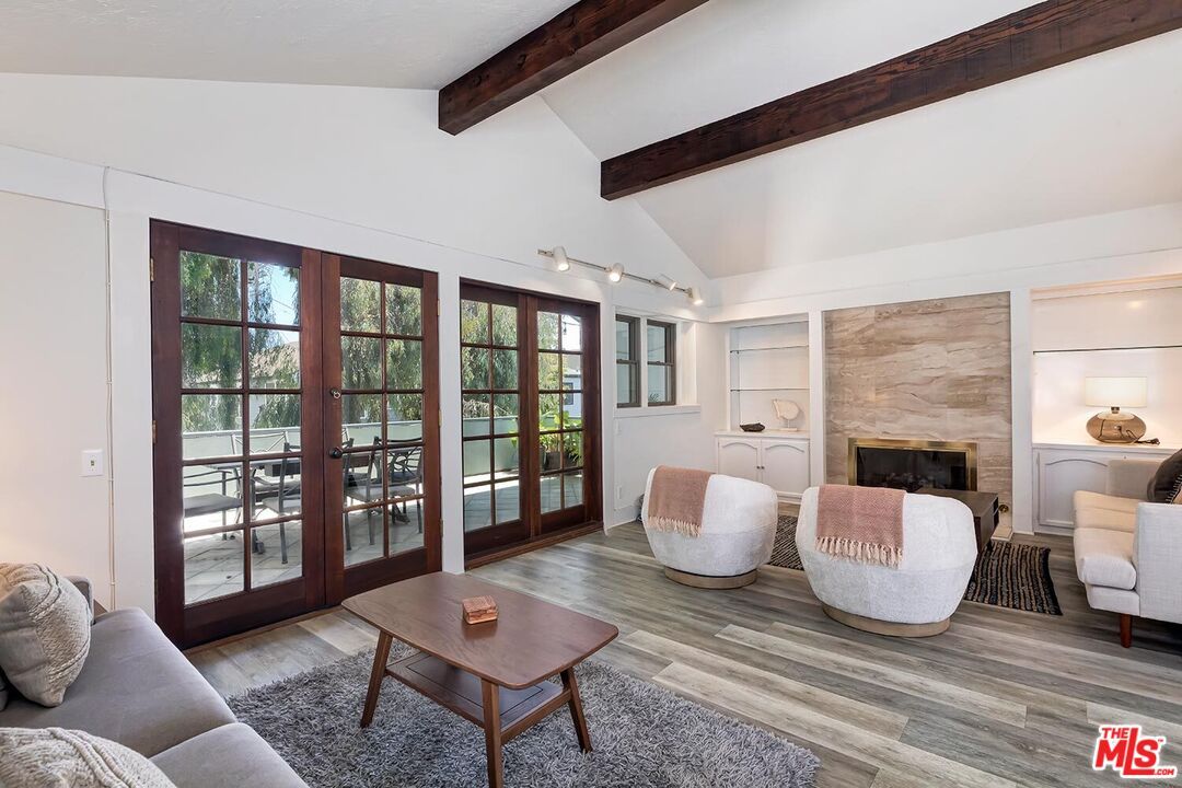 Fireplace, Interior, Living room, Wooden Beams, Wood Texture Flooring