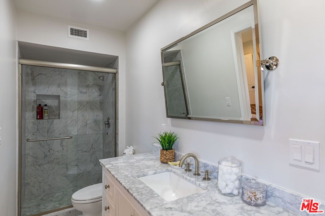 Bathroom, Glass Shower, Interior, Marble Walls