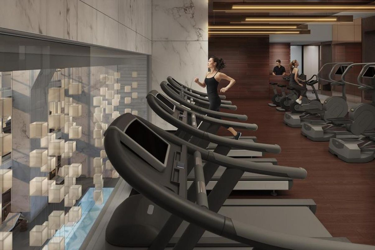Fitness Equipment, Gym, Interior, Wood Texture Flooring, Wooden Walls
