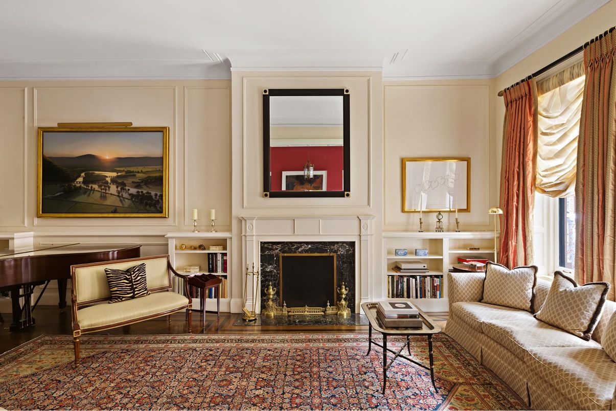 Fireplace, Interior, Living room, Piano, Wood Texture Flooring