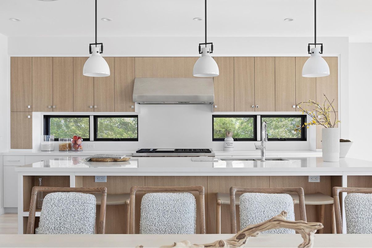 Interior, Kitchen, Pendant Lights, Recessed Lighting, Stainless Steel Appliances