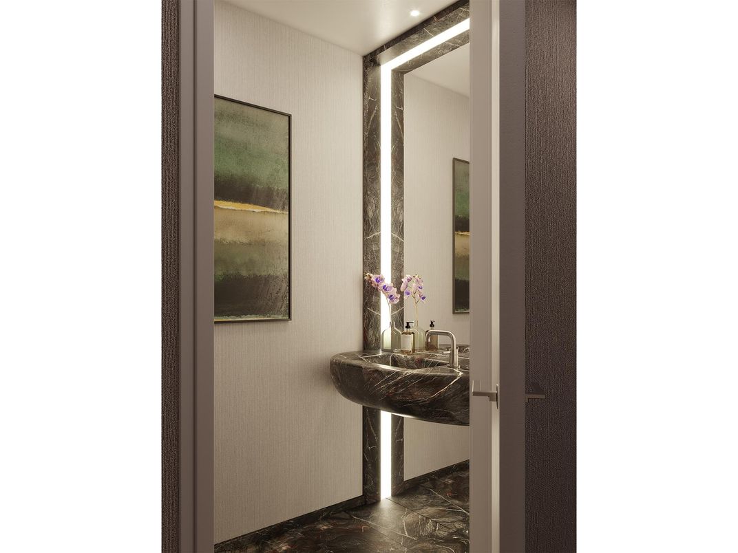 Interior, Marble, Recessed Lighting
