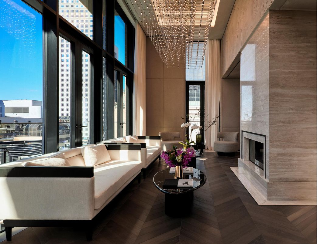 Chandelier, Fireplace, Interior, Living room, Wood Texture Flooring, Wooden Walls