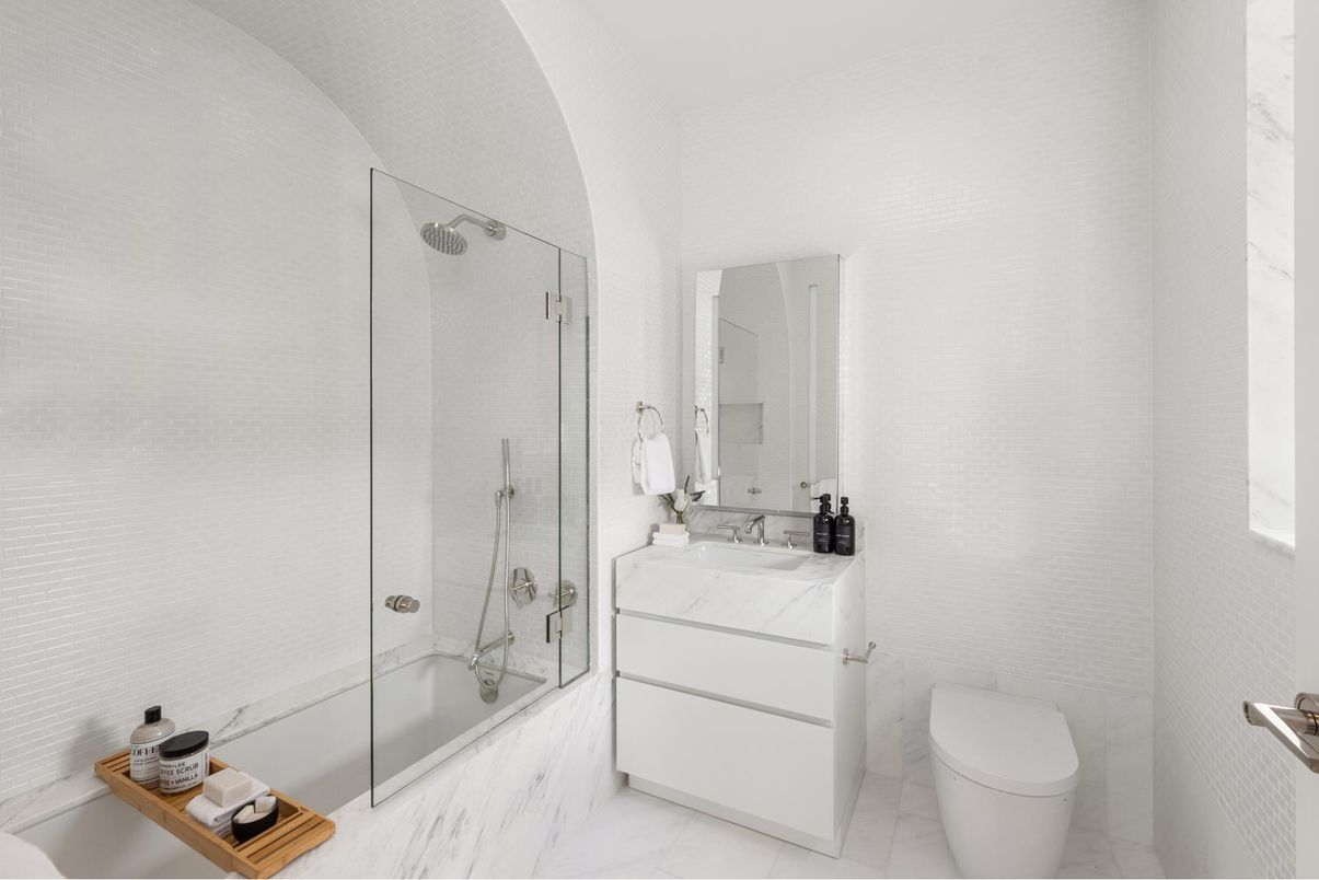 Bathroom, Glass Shower, Interior, Marble