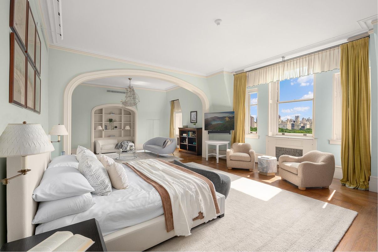 Bedroom, Chandelier, Interior, Wood Texture Flooring