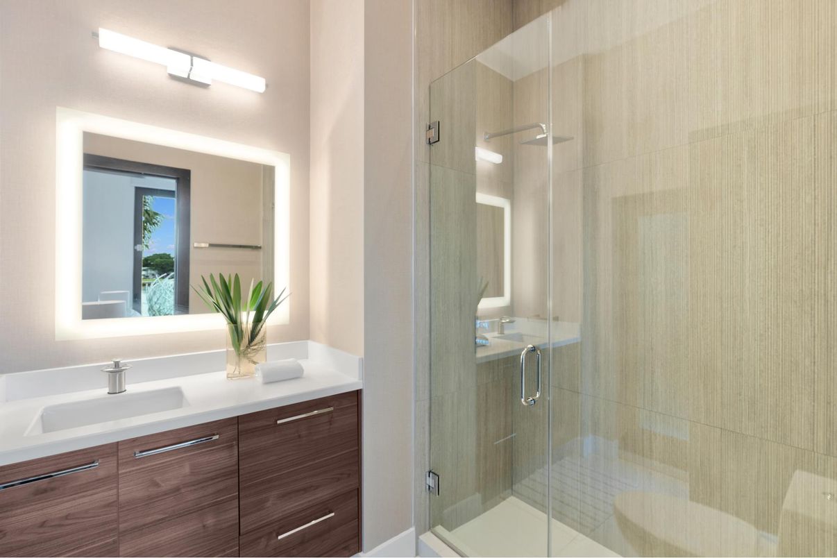Bathroom, Glass Shower, Interior