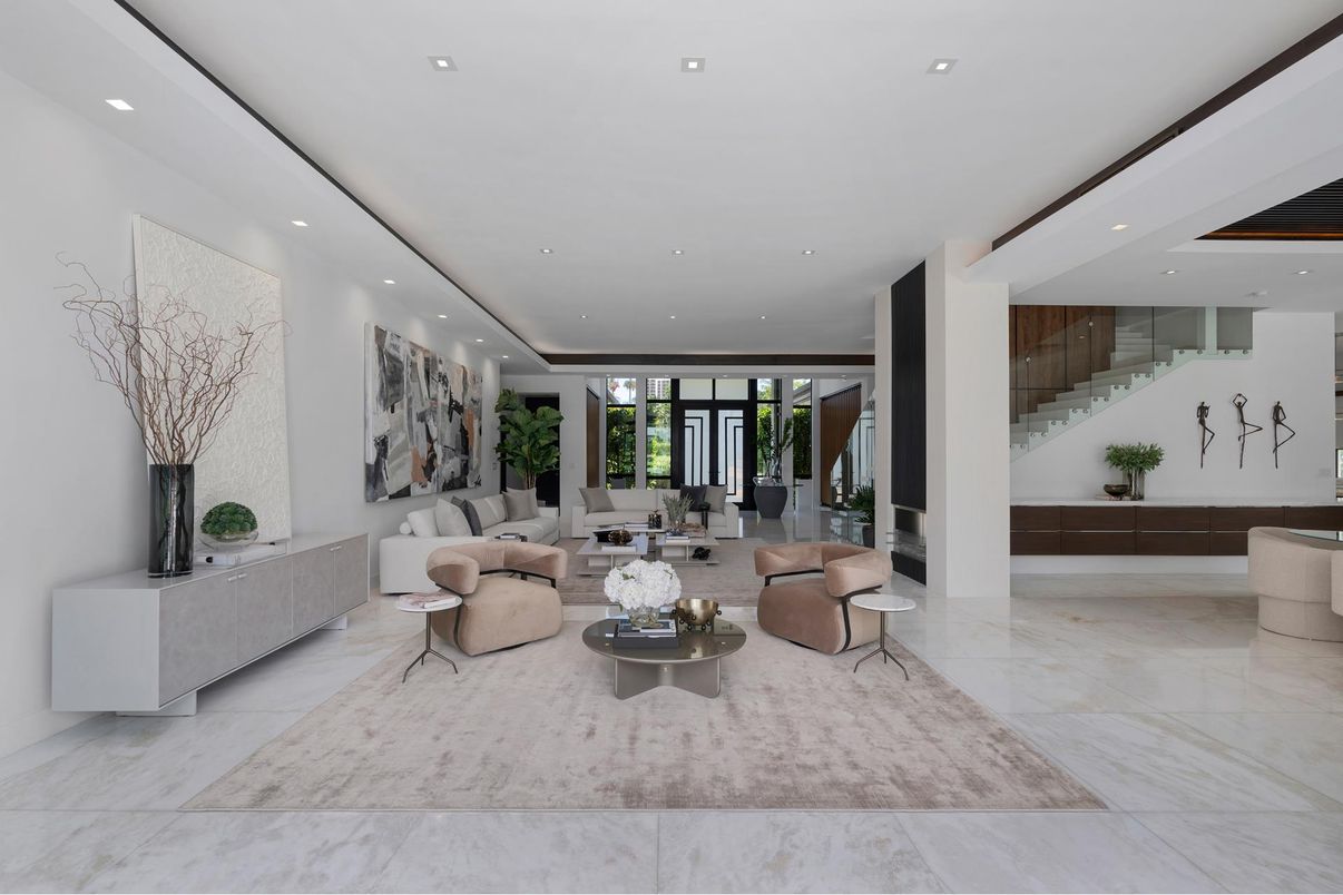 Interior, Living room, Marble, Recessed Lighting
