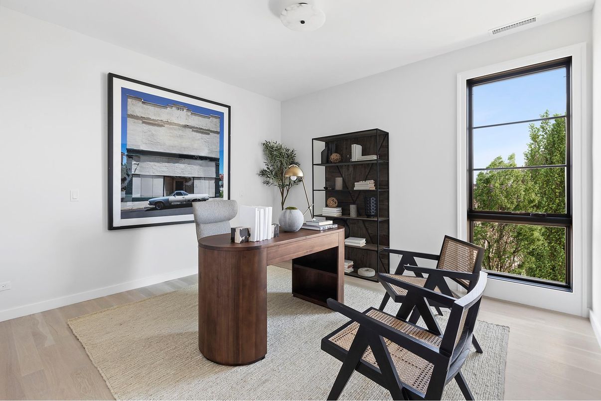 Home Office, Interior, Wood Texture Flooring