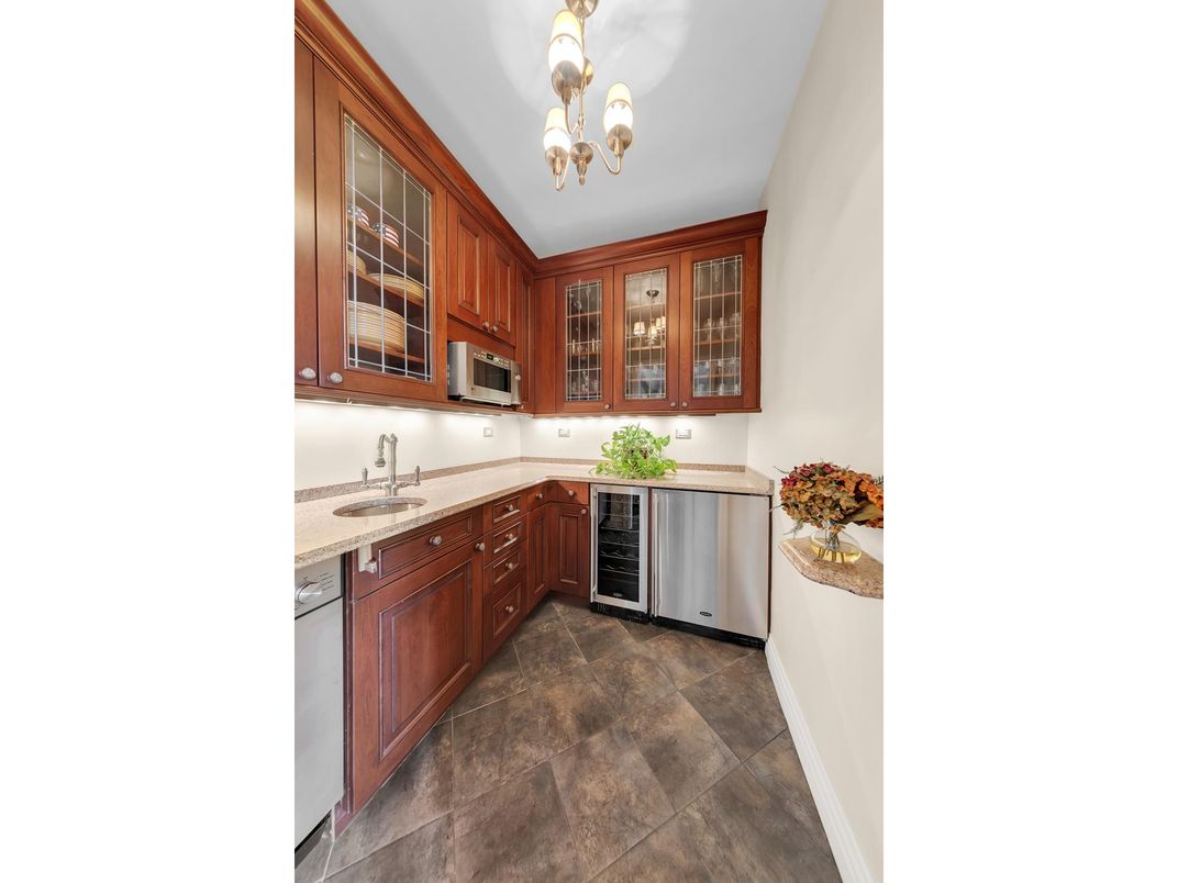 Chandelier, Interior, Kitchen, Stainless Steel Appliances
