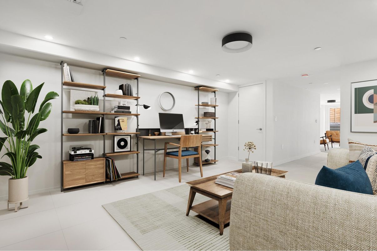 Home Office, Interior, Recessed Lighting