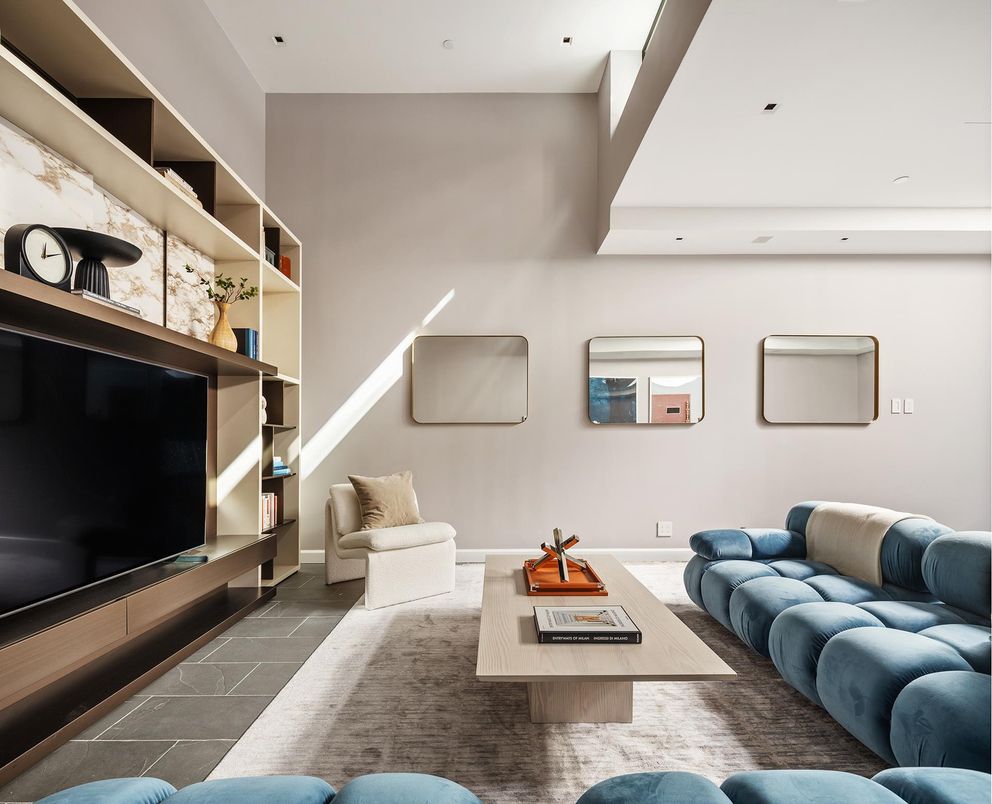 Interior, Living room, Recessed Lighting