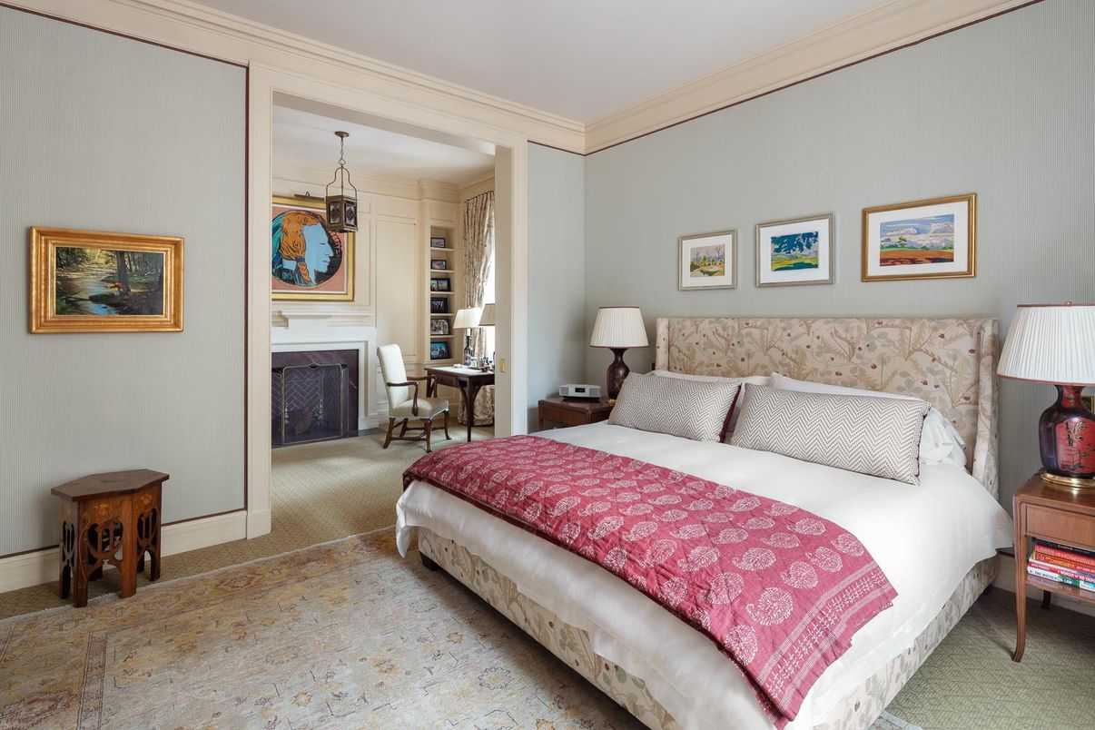 Bedroom, Fireplace, Interior