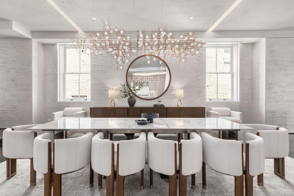 Chandelier, Dining room, Interior, Pendant Lights, Recessed Lighting
