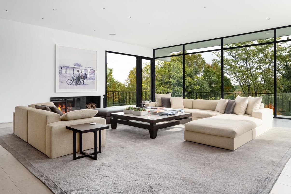 Fireplace, Interior, Living room, Recessed Lighting