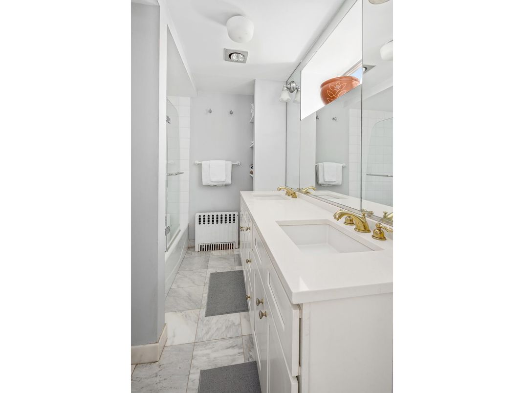 Bathroom, Dual Sink Vanities, Glass Shower, Interior, Marble
