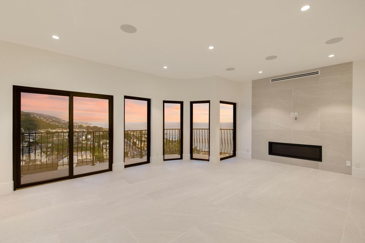 Empty room, Fireplace, Interior, Recessed Lighting