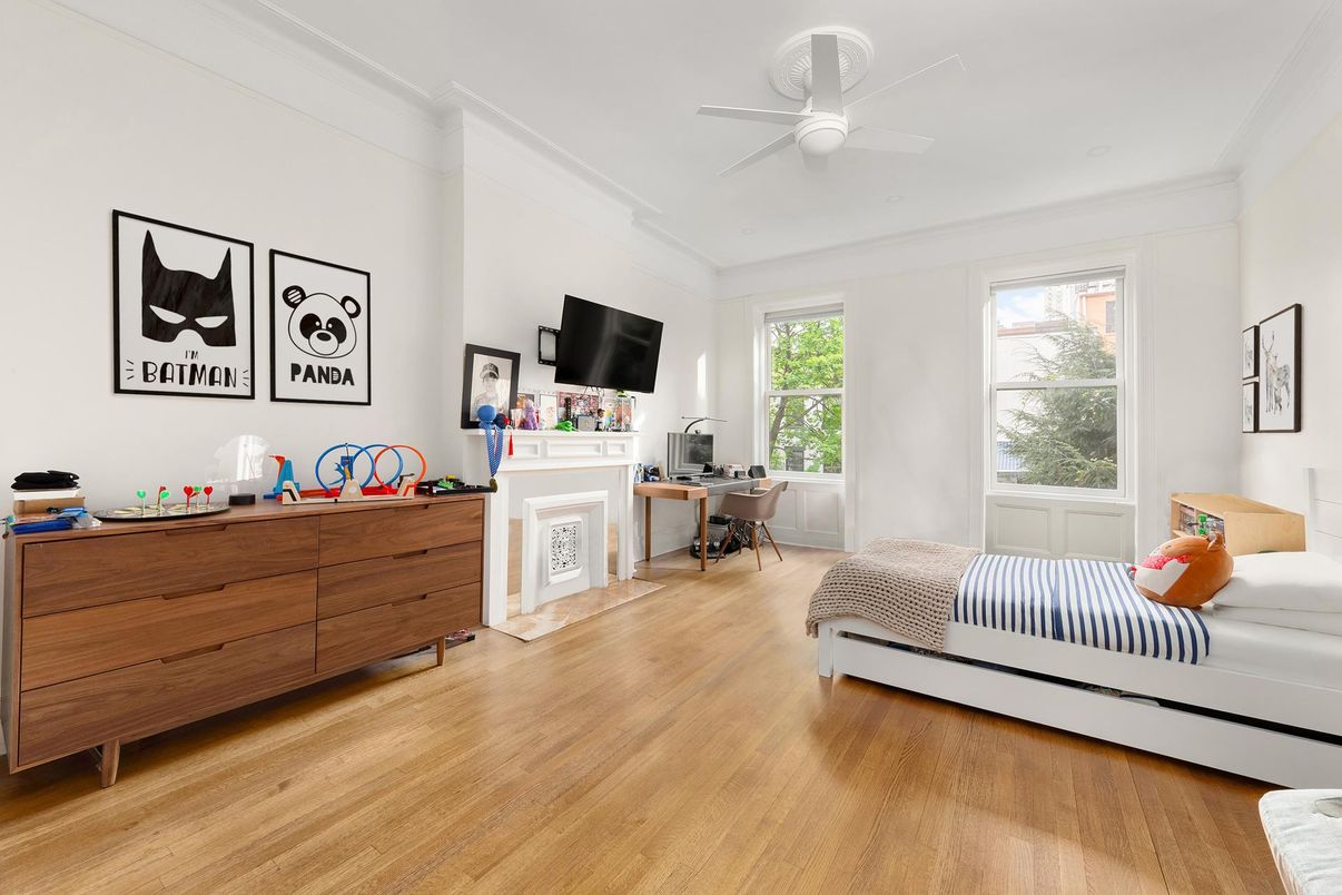 Bedroom, Home Office, Interior, Wood Texture Flooring
