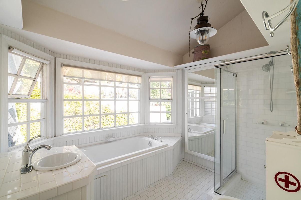 Bathroom, Glass Shower, Interior, Tile Countertops