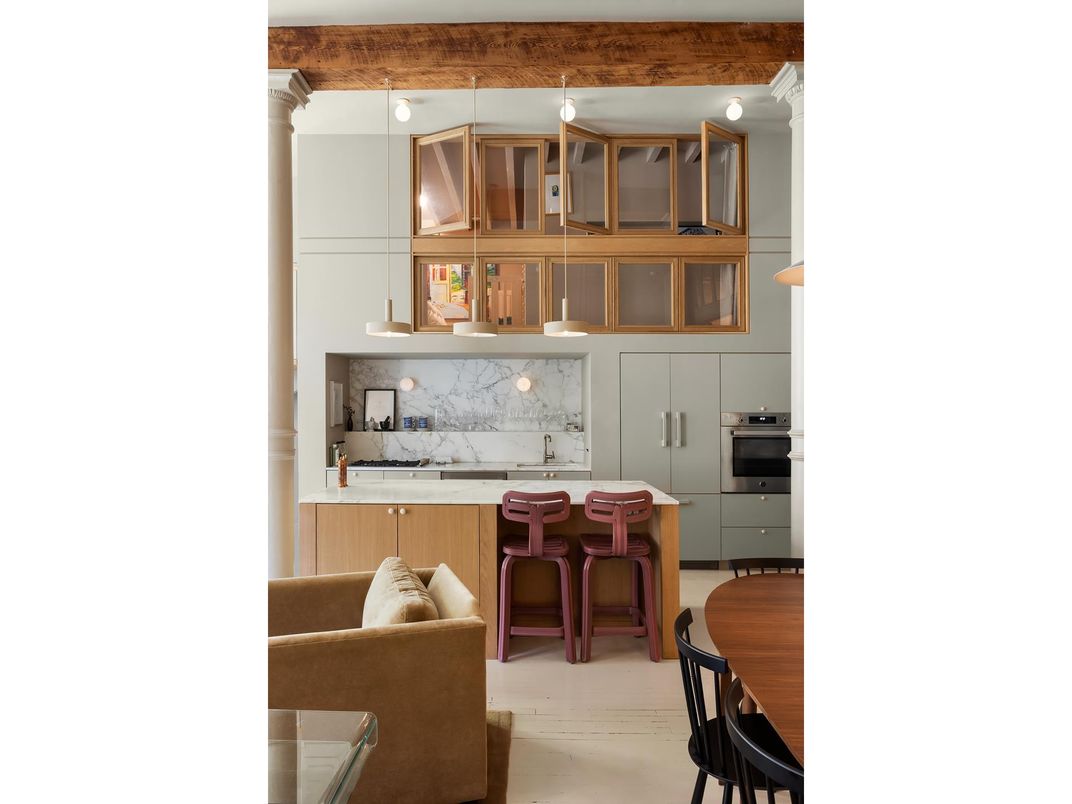 Interior, Kitchen, Marble Walls, Stainless Steel Appliances
