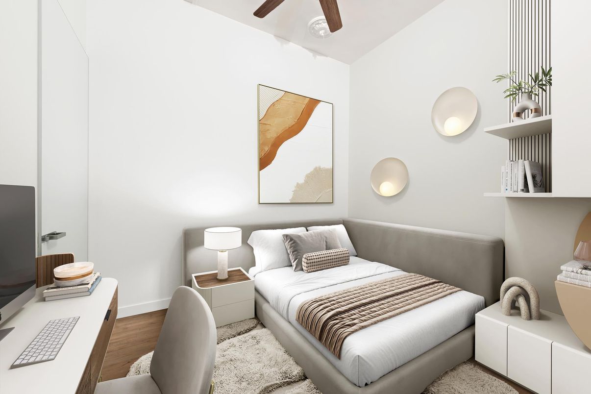 Bedroom, Interior, Wood Texture Flooring