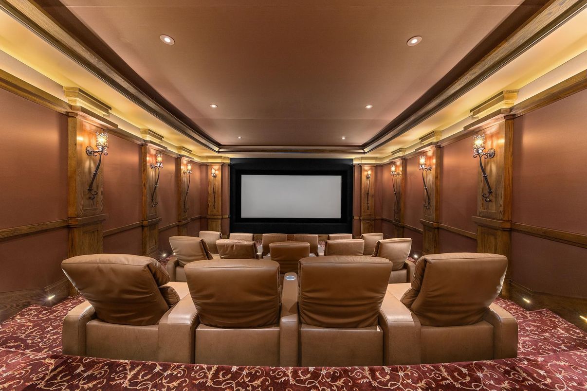 Home Theatre Room, Interior, Projection Screen, Recessed Lighting, Theatre Room