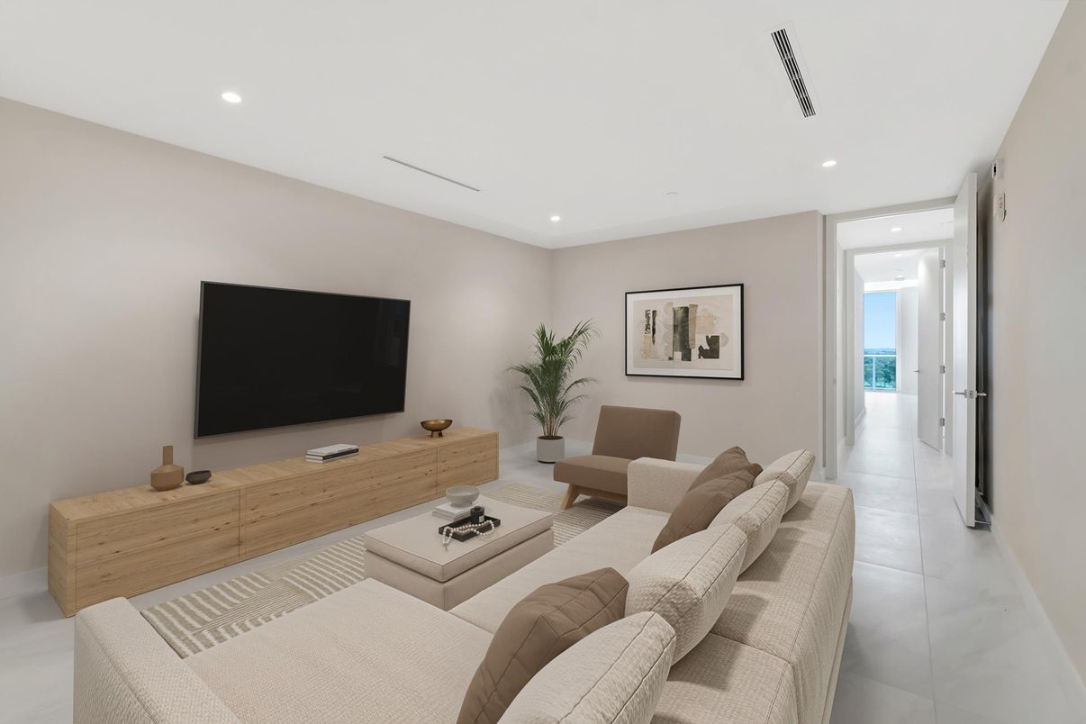 Interior, Living room, Recessed Lighting