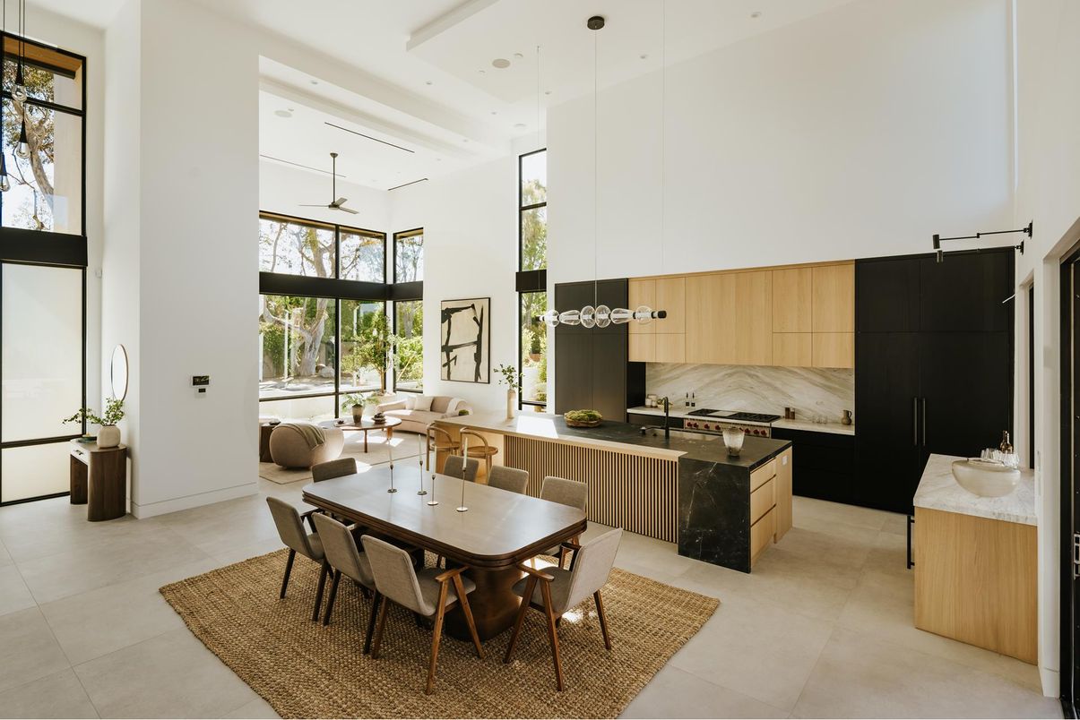 Dining room, Interior, Kitchen, Pendant Lights, Recessed Lighting