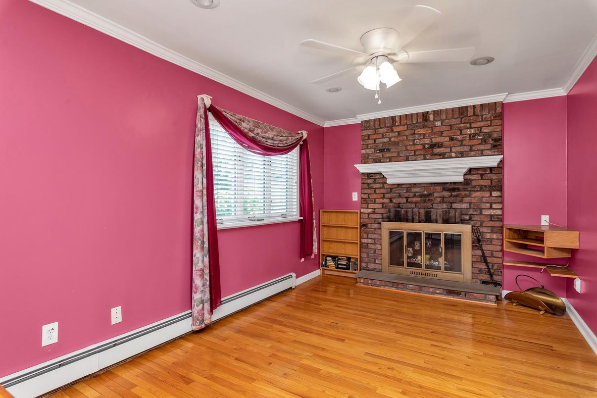 Empty room, Fireplace, Interior, Wood Texture Flooring