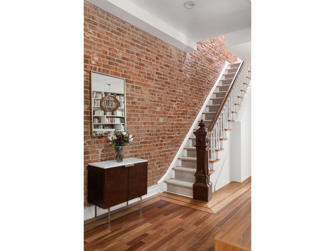 Interior, Stone Walls, Wood Texture Flooring