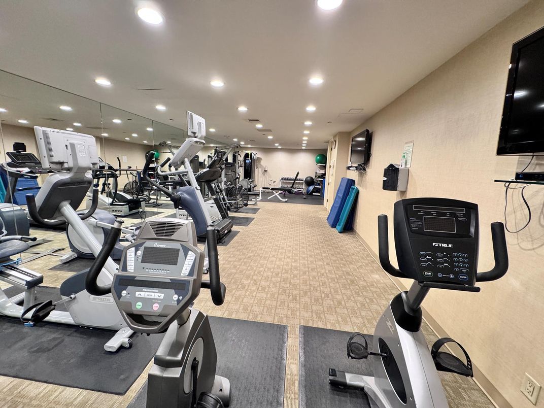 Fitness Equipment, Gym, Interior, Recessed Lighting