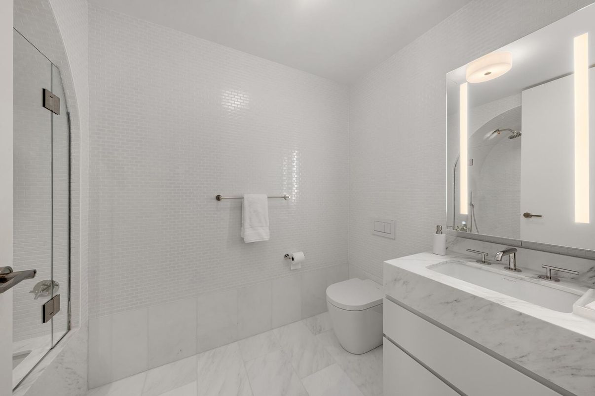 Bathroom, Glass Shower, Interior, Marble