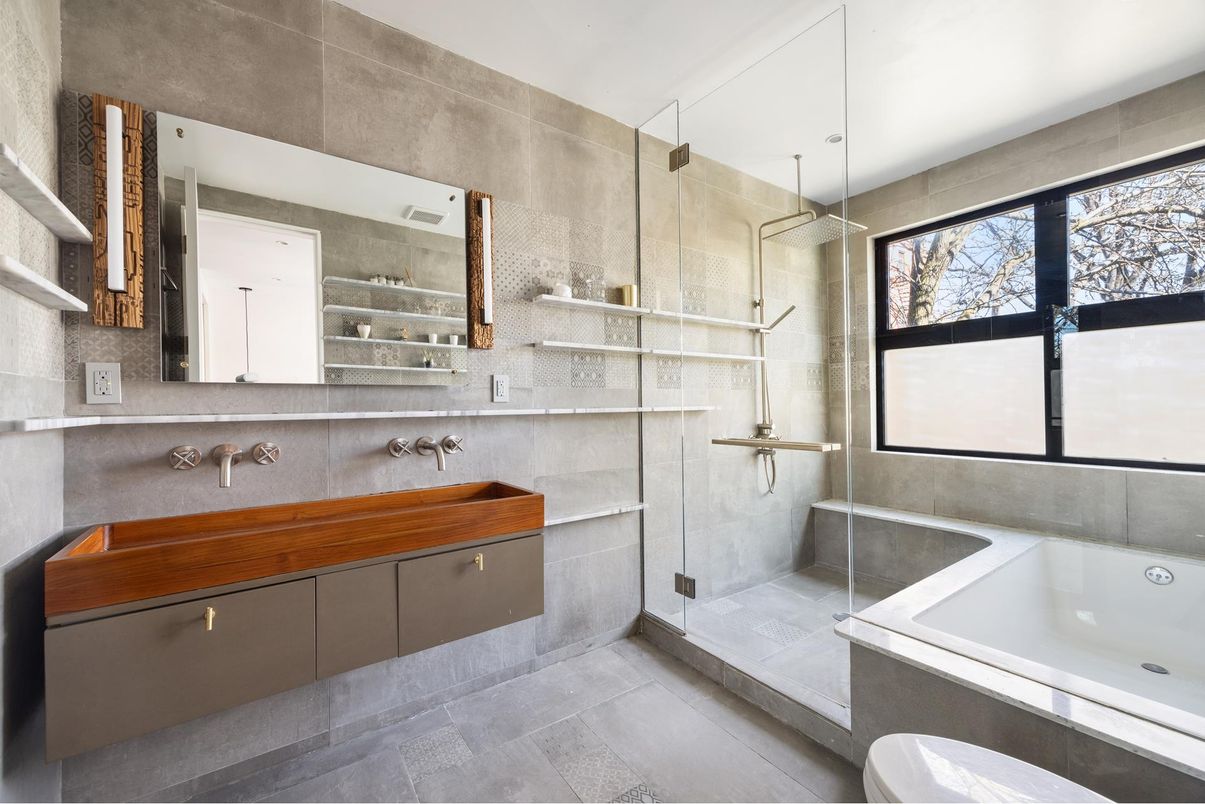 Bathroom, Dual Sink Vanities, Glass Shower, Interior