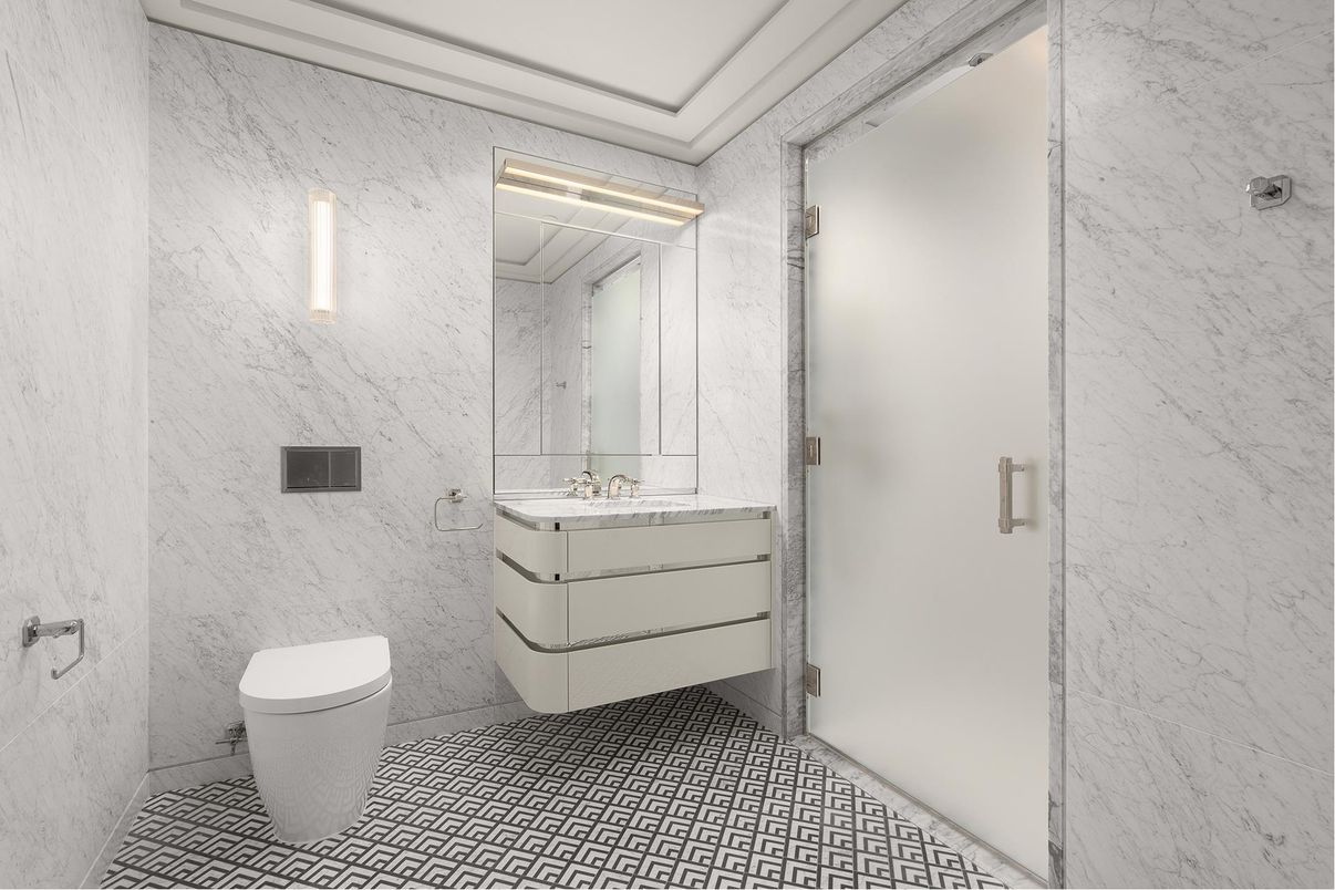 Bathroom, Interior, Marble Walls