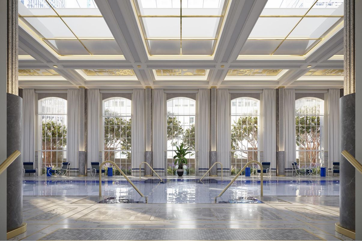 Glass Ceilings, Interior, Pool, Recessed Lighting