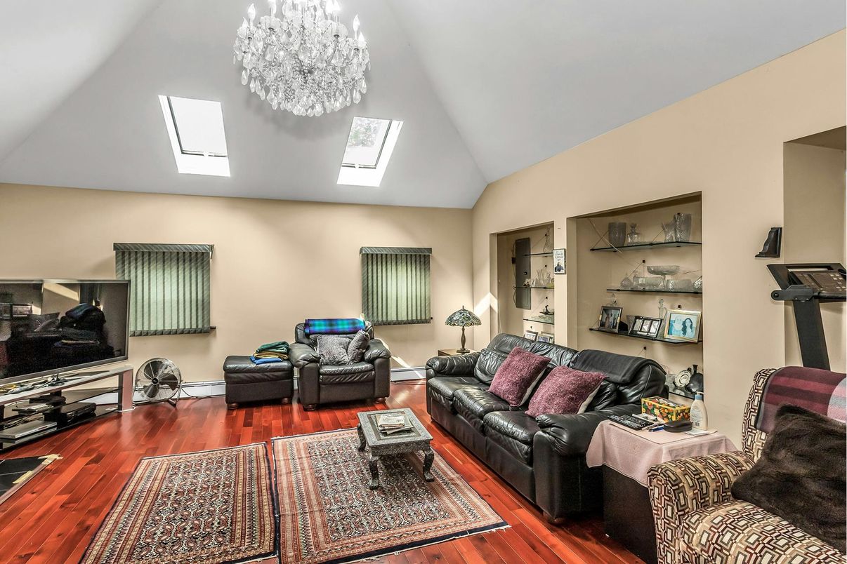 Chandelier, Interior, Living room, Wood Texture Flooring