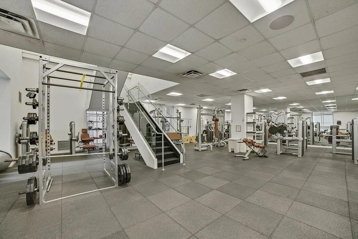 Fitness Equipment, Gym, Interior, Recessed Lighting