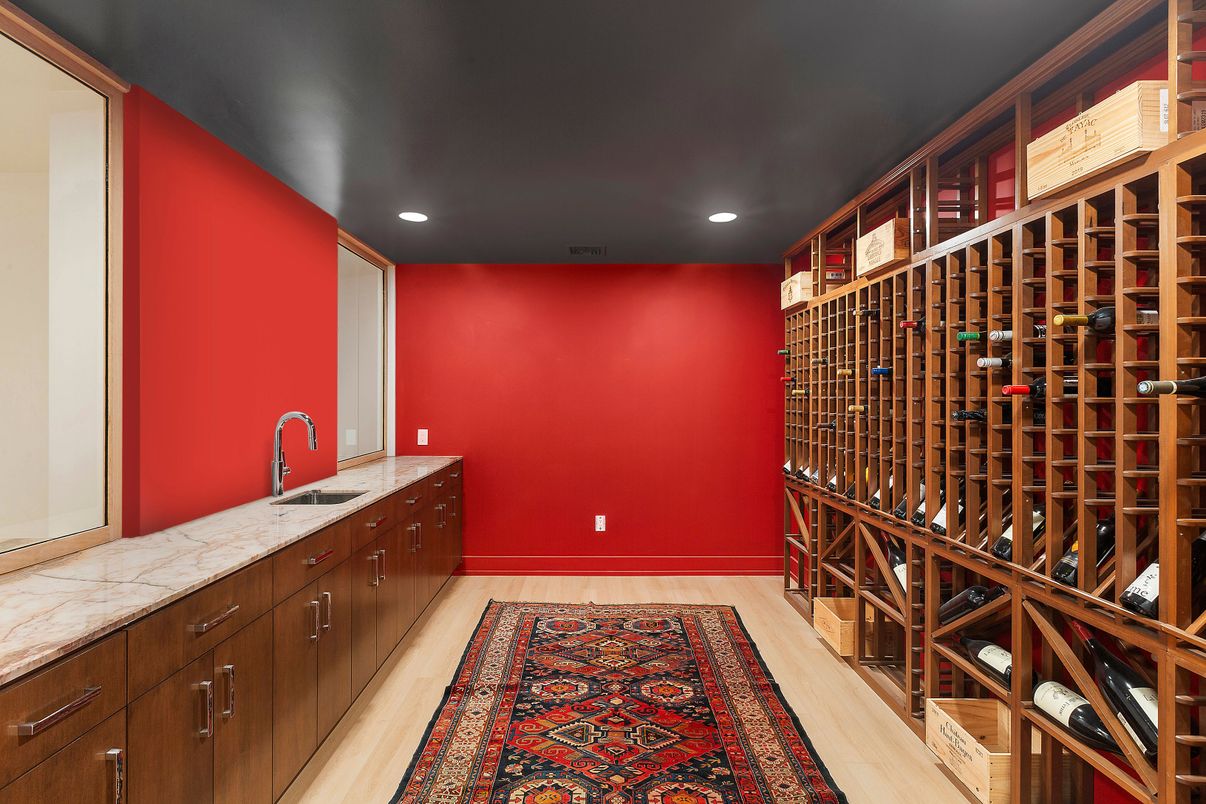Interior, Recessed Lighting, Wine Storage, Wood Texture Flooring