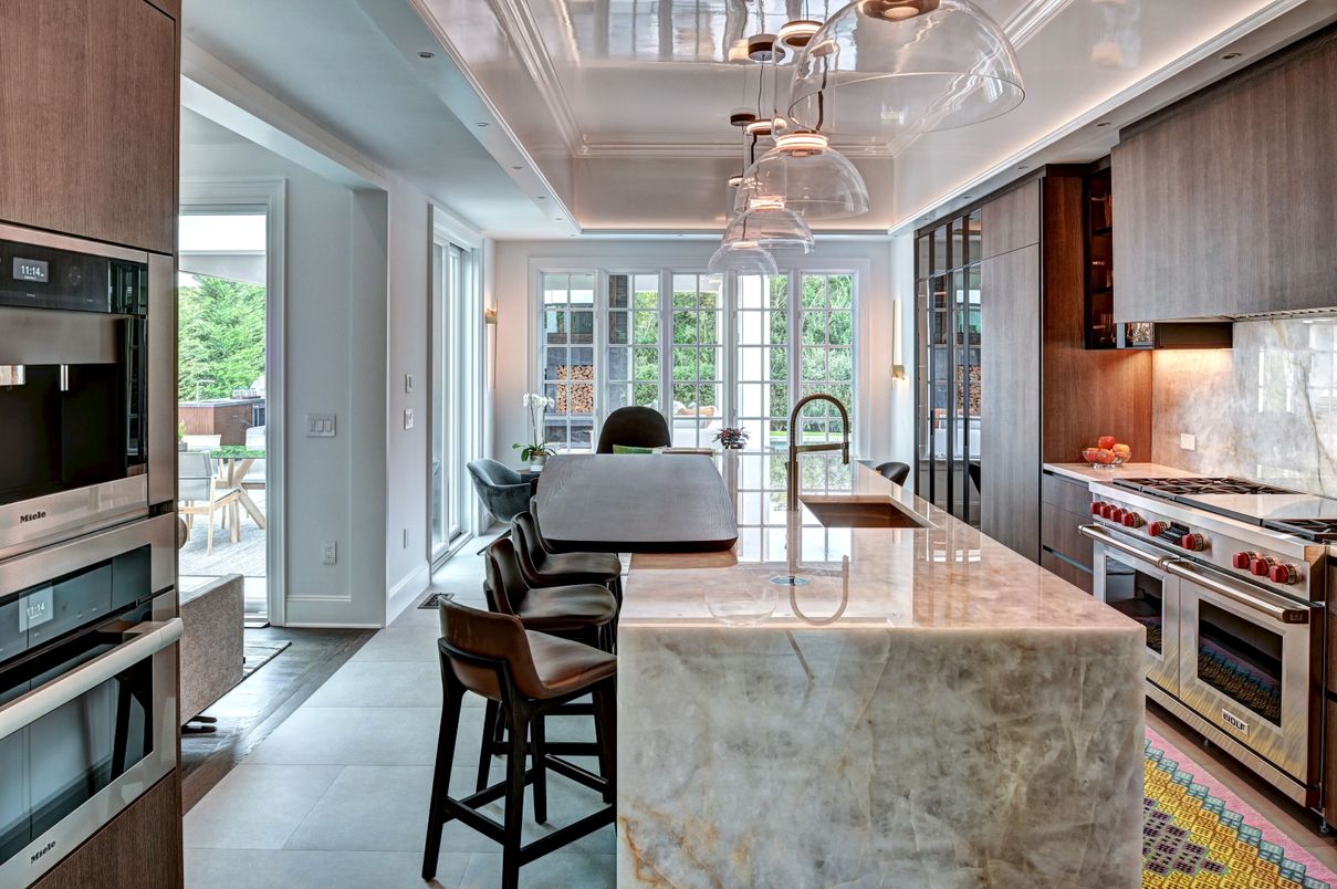 Interior, Kitchen, Pendant Lights, Stainless Steel Appliances