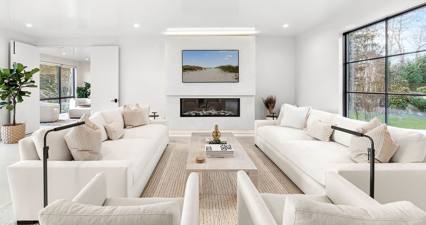 Fireplace, Interior, Living room, Recessed Lighting
