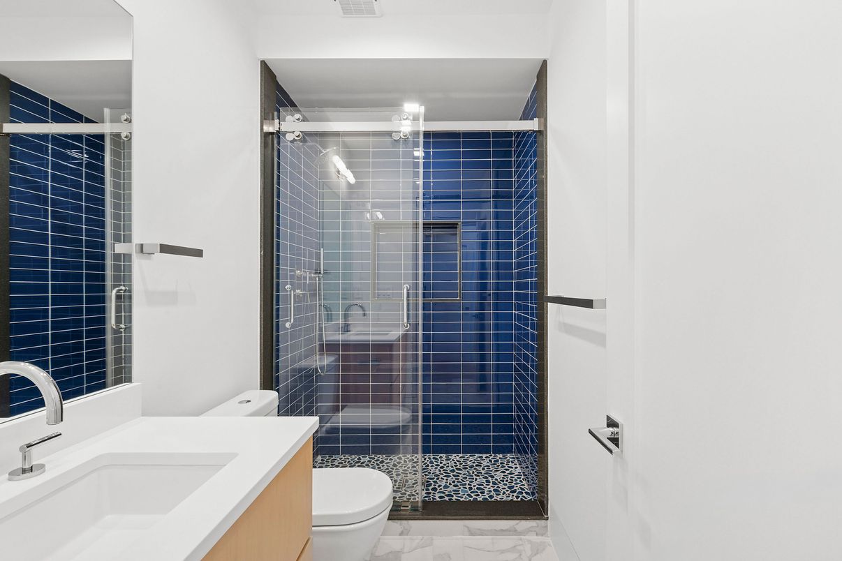 Bathroom, Glass Shower, Interior, Marble
