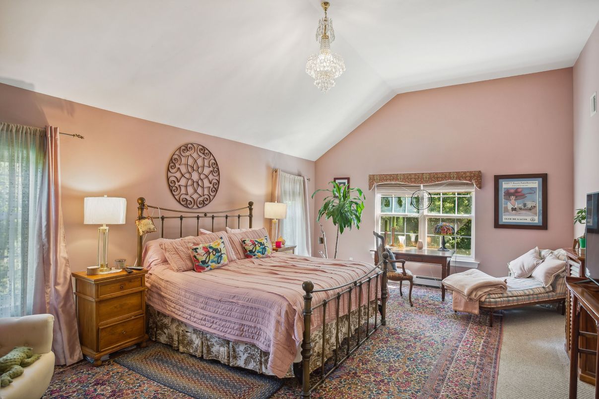 Bedroom, Chandelier, Interior