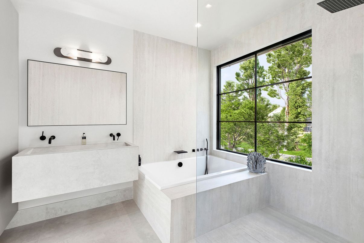 Bathroom, Dual Sink Vanities, Interior, Recessed Lighting