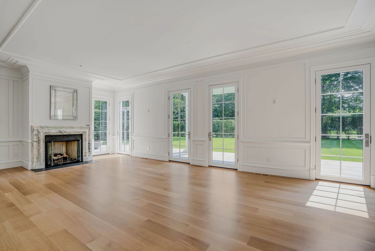 Empty room, Fireplace, Interior, Wood Texture Flooring
